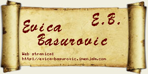 Evica Basurović vizit kartica